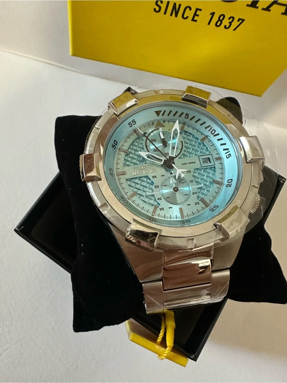 Invicta Aviator Falcon Men's Stainless Steel Watch - Light Blue Dial